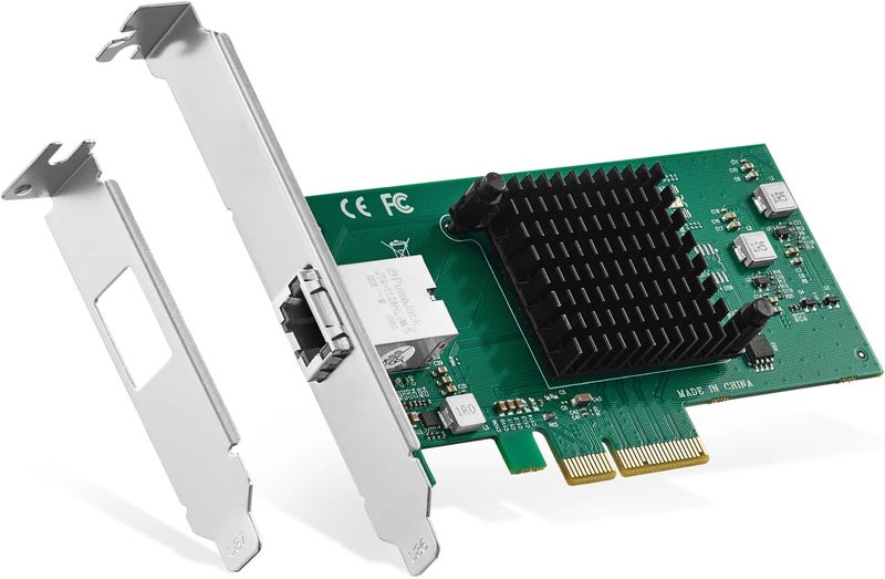 Binardat 10G PCIe Network Adapter, AQUANTIA AQC107 chip LAN Ethernet Controller, 10G/5G/2.5G/1G/100Mbps RJ45 NIC Card,Support PXE for Windows/Linux - Image 1